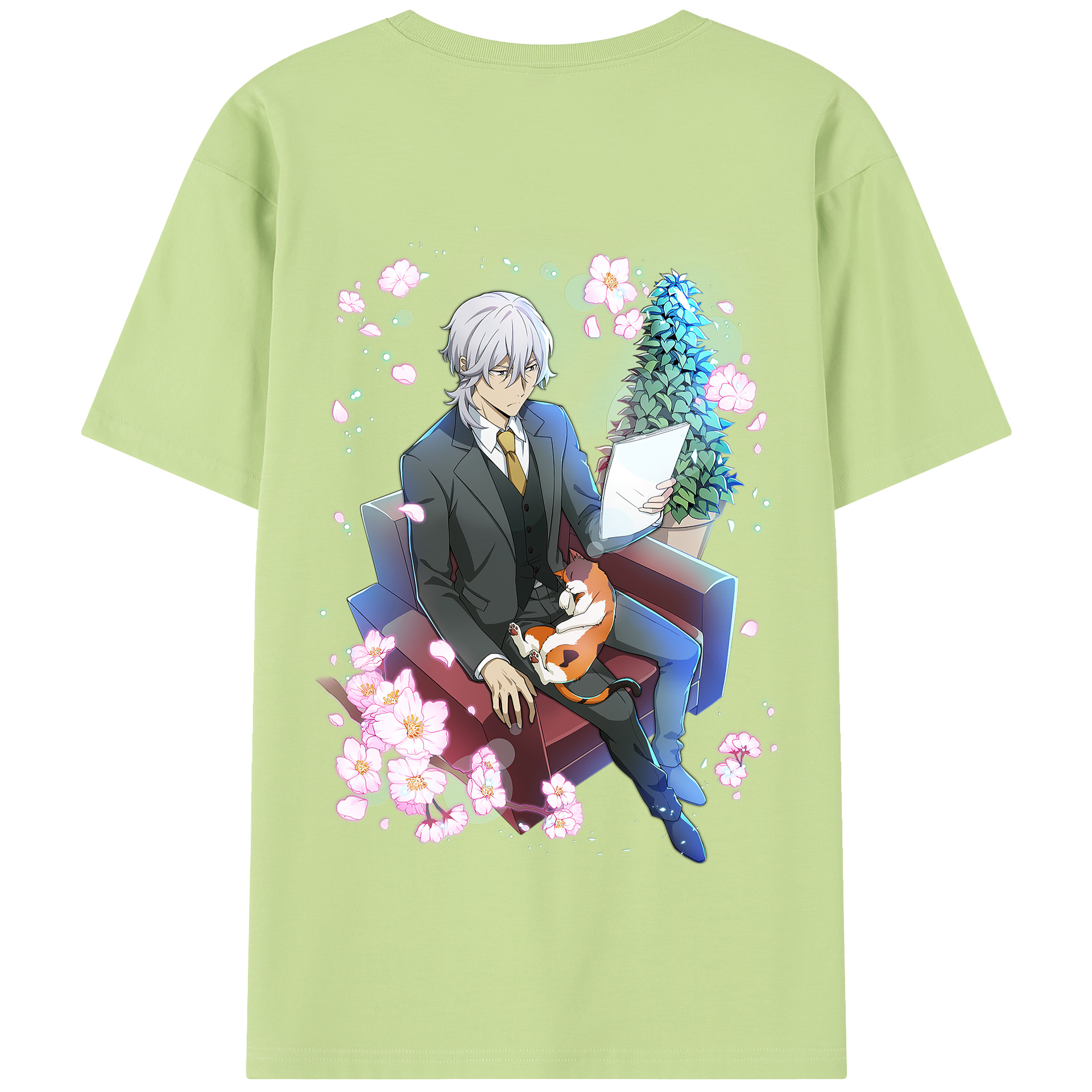 （画像用） 文豪ストレイドッグス Bungo Stray Dogs 綿100％半袖Tシャツ（背面プリント）